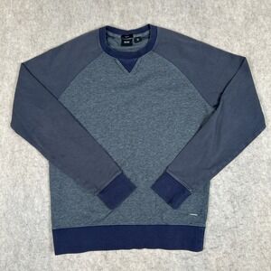 Hugo Boss Slim Fit Sweatshirt Mens Small Navy Blue Gray Crew Neck Pullover